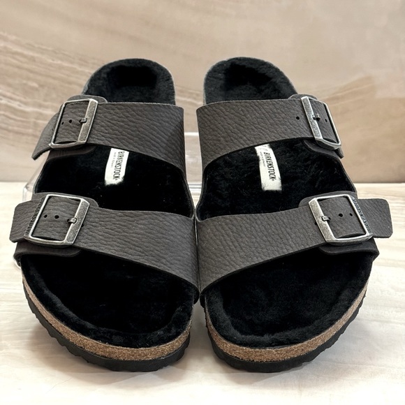 Men’s Birkenstock  Arizona Shearling Lined Slide NWOT Size 43 - Picture 3 of 7